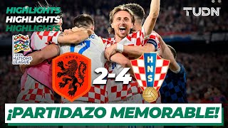 HIGHLIGHTS  Países Bajos 24 Croacia  UEFA Nations League  Semifinal  TUDN [upl. by Ajak]