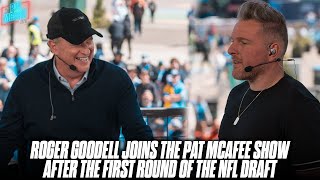 NFL Commissioner Roger Goodell Joins Pat McAfee After Night 1 Of The 2024 Draft [upl. by Salahi154]