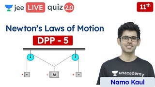 JEE Newton’s Laws of Motion DPP 5  Class 11  Unacademy JEE  JEE Physics  Namo Kaul [upl. by Elimaj108]