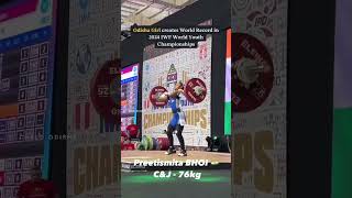 ODISHA GIRL CREATES WORLD RECORD IN 2024 IWF WORLD YOUTH CHAMPIONSHIP odisha india weightlifting [upl. by Jeth254]