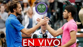 ALCARAZ VS MEDVEDEV EN VIVO  SEMIFINAL WIMBLEDON 2024 EN VIVO  HORARIO Y DONDE VER [upl. by Occer]