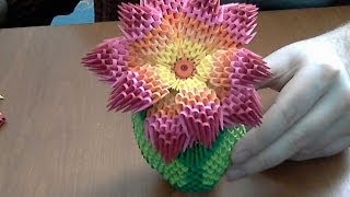 3D origami flower tutorial rainbow flower [upl. by Barb247]