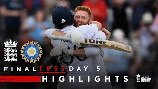 RecordBreaking Run Chase  Highlights  England v India  Day 5  LV Insurance Test 2022 [upl. by Allac952]