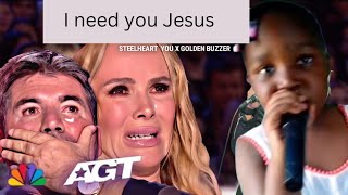 Golden buzzer The judges and audience cry as she sing soul stirring song [upl. by Aynam]