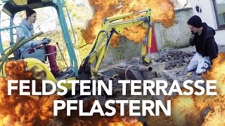 Feldstein Terrasse pflastern  Kopfsteinpflaster  Heimwerkerking Fynn Kliemann [upl. by Daitzman323]