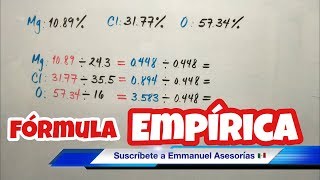 Fórmula EMPÍRICA y MOLECULAR muy fácil [upl. by Gaw81]