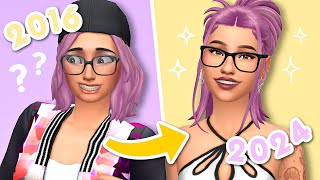 Giving my scary OLD SIMS makeovers  Sims 4 CAS Challenge 💜 [upl. by Ecienal676]