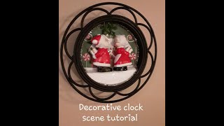 Decorative clock scene tutorial  DIY [upl. by Cort]