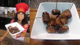 DATILES CON TOCINO EL MEJOR APPETIZER BACON WRAPPED DATES [upl. by Eeliak]