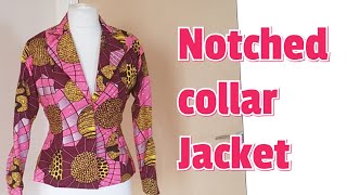 How To draft Notched collar  lapel JacketBlazer [upl. by Aivull580]