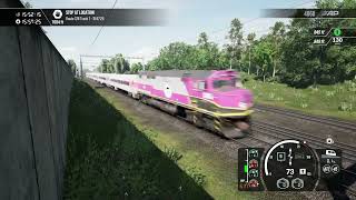 Driving MBTA commuter rail ProvidenceStoughton line from South station to Stoughton in TSW3 [upl. by Legna]