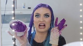 How I dye my hair purple amp blue ♥ DIY [upl. by Colwen]