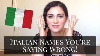 LEARN ITALIAN How to Pronounce Italian Names Part 1 [upl. by Naillik662]