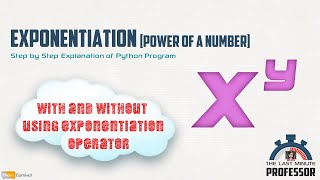 Exponentiation Power of a Number in Python  Tamil [upl. by Longerich84]