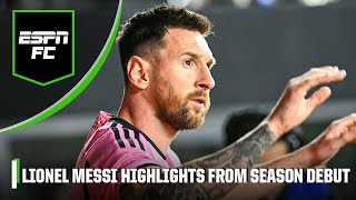 HIGHLIGHTS from Lionel Messi’s 2024 MLS regular season debut  ESPN FC [upl. by Dirgis]