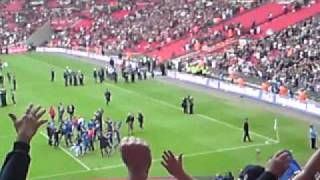 Millwall 10 swindon town play off final last few mins and celebrations wembley 2010 [upl. by Aeriela]