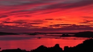 The Most Beautiful Sunset and Red Sky in The World Ever  Isles of Scilly [upl. by Lilas]