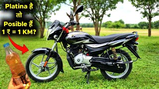 1Rupee  1KM Bajaj Platina 100 BS6 Real Mileage Test Run [upl. by Wilma436]