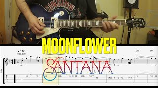 Carlos Santana  Moonflower Flor de Luna  Guitar Lesson Tab  Andrew Squeezed Floyd [upl. by Sillyrama669]