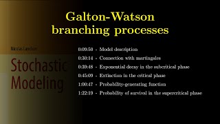 Chapter 06 GaltonWatson branching processes with subtitles [upl. by Akcira]