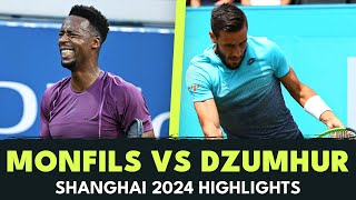 Gaël Monfils vs Damir Džumhur Match Highlights 💥  Shanghai 2024 [upl. by Barron]