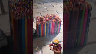 Transforming Brick to Art Pencils amp Resin DIY Challenge 🔩 crafty diy hacks reactionvideo [upl. by Atterual]