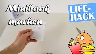 Taschenbuch selber machen  Minibook falten Trick  Lifehax Lifehack [upl. by Aseret]