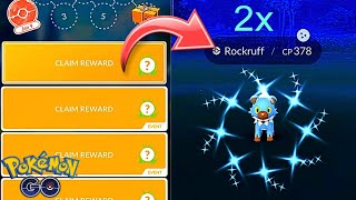 OMG I Caught 2x Shiny Rockruff from Field Research in Pokemon Go [upl. by Ixel]