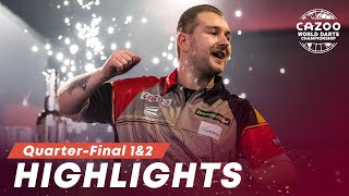 MAKING HISTORY 🇧🇪  QuarterFinal 1amp2 Highlights  202223 Cazoo World Darts Championship [upl. by Evangelin]