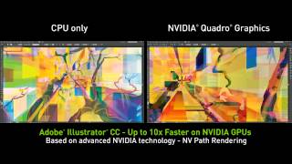 Adobe Illustrator CC NVIDIA GPUs vs CPU [upl. by Jeraldine]