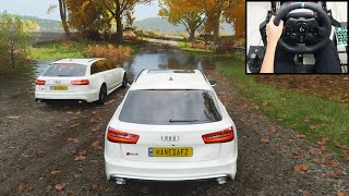 Audi RS6  Forza Horizon 4  Logitech g923 gameplay [upl. by Arihas]