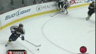 Dan Hamhuis hipchecks Dustin Byfuglien [upl. by Eirallih]