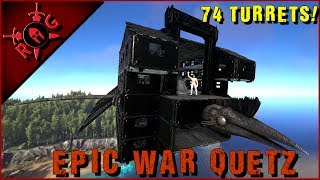 ARK EPIC WAR QUETZ VS MANTICORE amp MORE and how to build your own [upl. by Nylinej]