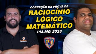 Concurso PMMG 2023 Correção da Prova de Raciocínio Lógico Matemático [upl. by Adnoral]