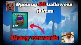 Opening 80 Halloween tokens INSANE REWARDS   Creatures of sonaria [upl. by Jos]