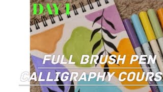 Brush pen calligraphy Day 2youtube calligraphylover [upl. by Sobel]