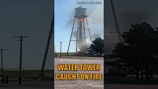 SHOCKING Southwest Nebraskas Venango water tower catches fire breakingnews news shorts ntvnews [upl. by Pang415]