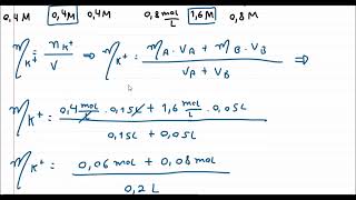 Como calcular a concentração de íons em uma mistura de soluções [upl. by Ojaras]