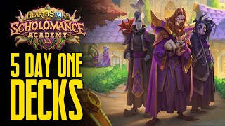 5 Great Decks to Try on Day One of Scholomance Academy  Hearthstone [upl. by Joanie]