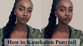 HOW TO KANEKALON PONYTAIL  LIA FERREIRA [upl. by Eusassilem]