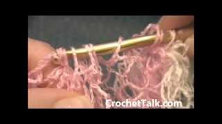 How to Crochet a Ruffle Scarf With Sashay Yarn crochet tutorial [upl. by Copland]