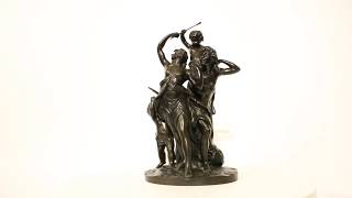 Antique Bronze Sculpture quotThe Triumph of Bacchusquot Clodion [upl. by Goles417]