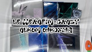 UNBOXING  GIVEAWAY LE SSERAFIM 4th mini album CRAZY ALBUM UNBOXING [upl. by Montana]