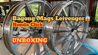 Honda Click 150i  Leivenger Mags Unboxing  Silver Cp  DIY [upl. by Nayra]