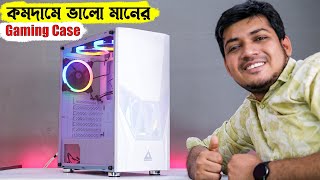 কম দামে ভালো মানের GAMING CASE  Montech Fighter 500 ATX MidTower Computer Gaming Case  PC Build [upl. by Addiel431]