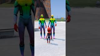 SPIDER MAN DUPLICATE CAME TO HIS HOUSE  gta5 shorts shortsfeed ironman [upl. by Natloz58]