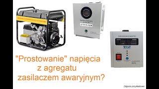 quotProstowaniequot napięcia z agregatu prądotwórczego Zasilacz awaryjny Inne rozwiązanie Blackout [upl. by Anali]