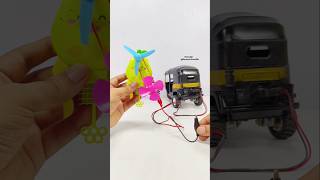 DC Motor fan Powered by Auto Rickshaw  How to Make Mini Fan with DC motor  Fan without Capacitor [upl. by Marion178]