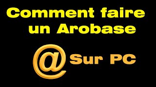 Comment faire arobase sur PC [upl. by Hrutkay]