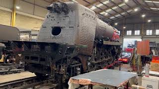 Sir Keith Park arrives back at Herston Works on the Swanage Railway [upl. by Gabby]